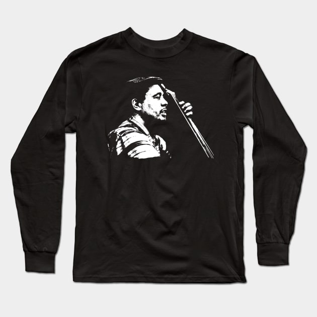 Charles Mingus - Playing Long Sleeve T-Shirt by PiedPiper